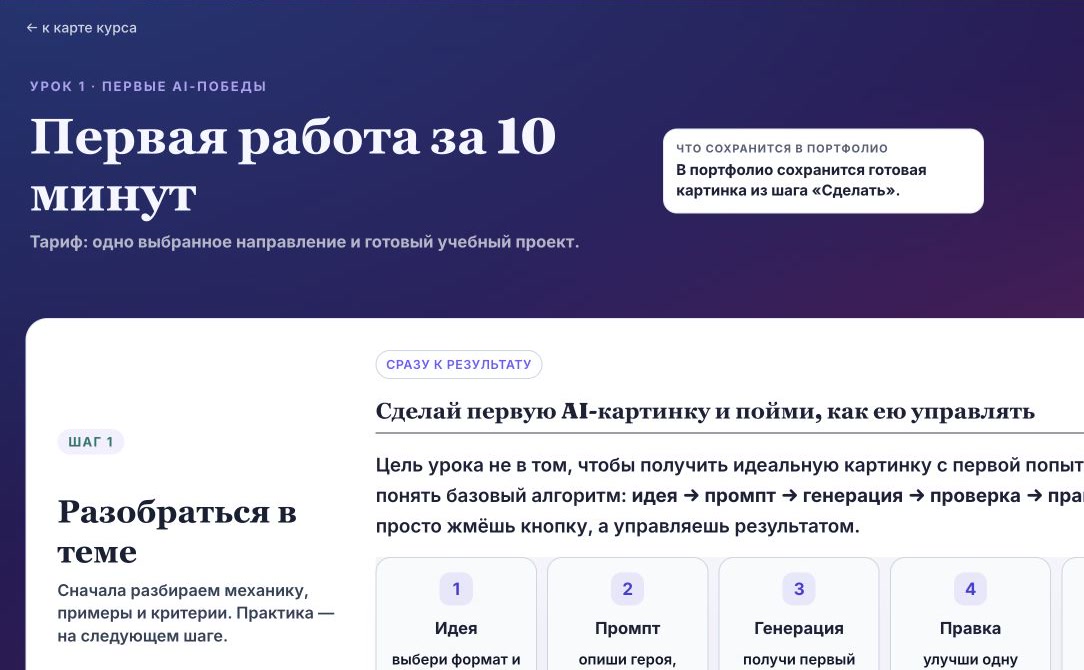 Урок AI School с целью, объяснением и пошаговой работой